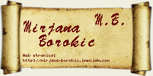 Mirjana Borokić vizit kartica
